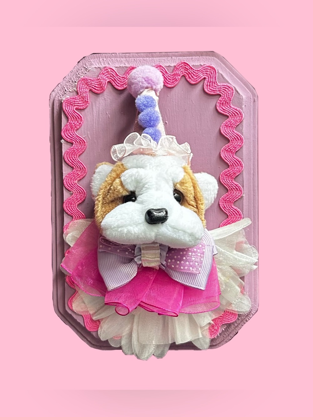 Bulldog Plushie Faux Taxidermy - Wrinkles TY Beanie Baby